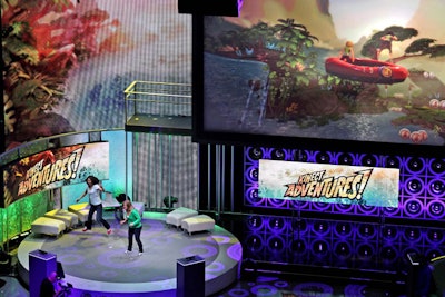 Zed Ink produced the Xbox 360 media briefing at the Wiltern with a stage designed to transform to highlight each title's graphics and immerse the audience in visuals. The stage hosted controller-driven demos and play of controller-free launch games and experiences on Kinect for Xbox 360. The briefing was televised live on Spike TV and broadcast in Times Square.