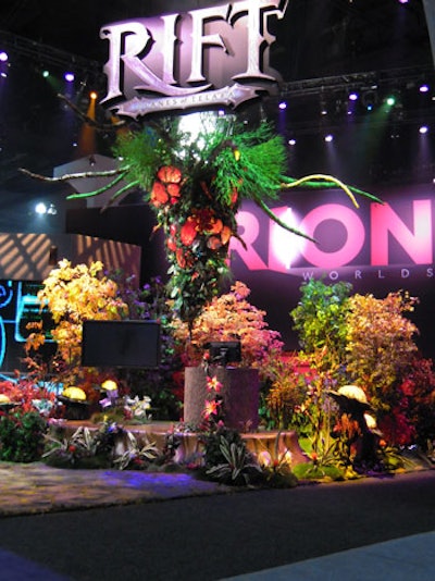 Trion's exhibit showed its gaming wares, including a nod to the EON franchise, which will debut as both a game and a television show simultaneously, with a shared universe of characters, and environments; the Freddie Georges Production Group produced and built the exhibit, which depicted the world from the highly anticipated game. ELS provided the lighting equipment.