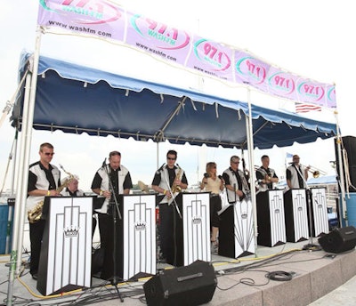 Local radio station WASH-FM sponsored a live music stage that featured a diverse groups of artists.