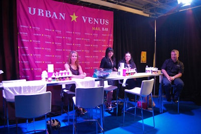 Presenters and performers could get their nails touched up at a manicure bar backstage.