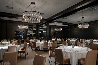 The Wellington Room, a 3,170-square-foot ballroom on the lower level, holds 300.