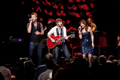 Country trio Lady Antebellum performed during Ellen's show.