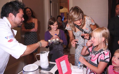 Guests of all ages tried the nitrogen-infused popcorn at the José Andrés Catering with Ridgewells tasting station.