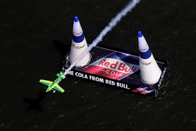 Red Bull branded much of the inflatable racecourse.
