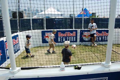 The general ticketed area included activities for kids, like soccer pits.