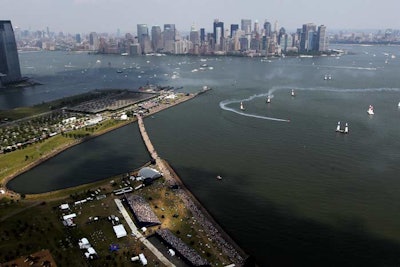 Some 40,000 guests headed to Liberty State Park via ferry and train during the weekend to view the Air Race.