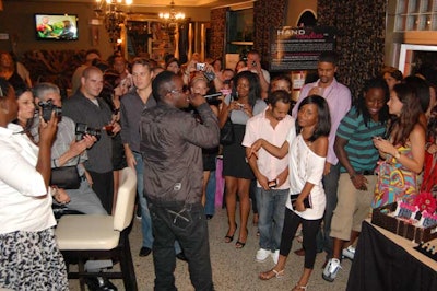 Local singer Black Dada performed in the hotel lobby late in the evening.