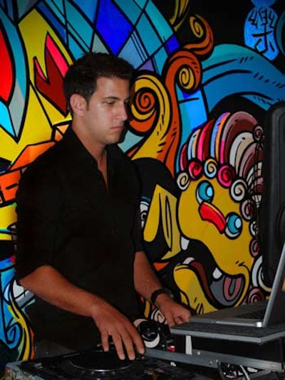 DJ Anthony Pisano provided the event's soundtrack in the lobby.