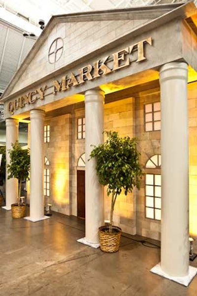 Downtown Boston's Quincy Market was among the other local sites depicted.