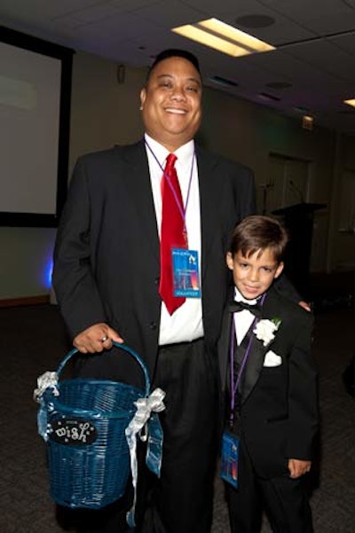 Jase Corral, a so-called Wish Child from Elmhurst, assisted volunteers as they sold raffle tickets.