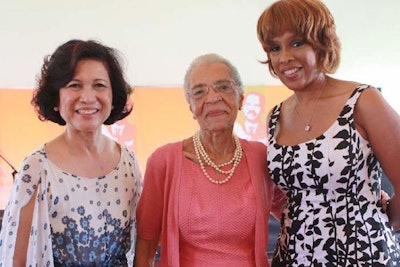 Oprah whisperer Gayle King (right) was the V.I.P. at East Hampton's Beach Glamour, and she lived up to the part, arriving fashionably late in a yellow Maybach. She's pictured here with Reginald F. Lewis's wife, Loida Lewis, and his mother, Carolyn Fugett.