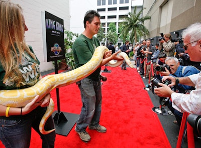 A python from Wildlife Waystation added visual drama.