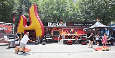 Char-Broil staged a friendly game of cornhole alongside its new line of infrared cooking systems.