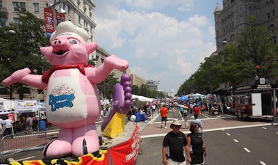 The battle filled eight blocks of downtown D.C. with a variety of vendors, exhibits, and the occasional inflatable mascot.