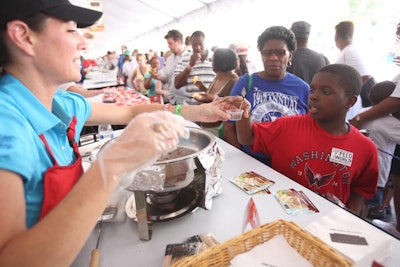 The Safeway Sampling Pavilion featured 30 tastes from a variety of food sponsors.