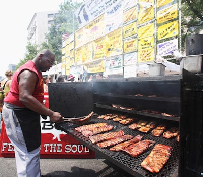 At the barbecue competition, guests could purchase ribs, pulled pork, and much more from vendors like the award-winning Smoke Stack BBQ.