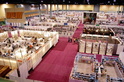 The exhibit floor filled 133,000 square feet at the convention center.