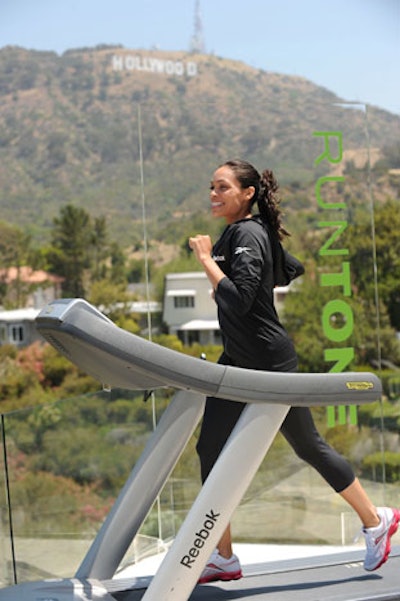 Rosario Dawson was among the other celebrities who attended—and worked out.
