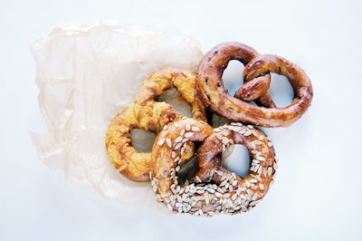 Sigmund Pretzels can replace bagels at a morning meeting.