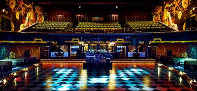 The balcony has a view of the main stage.