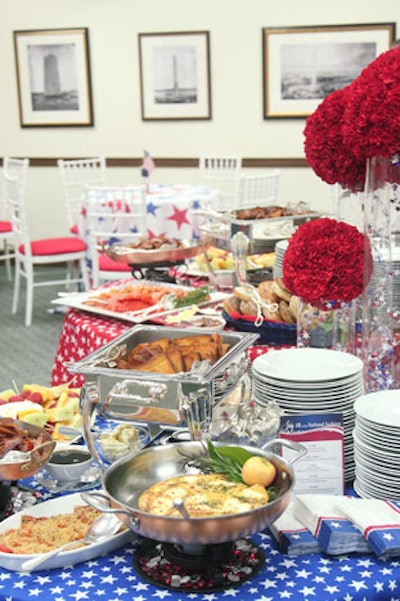 Occasions Caterers supplied an all-American breakfast spread inside the National Archives for 200 guests.