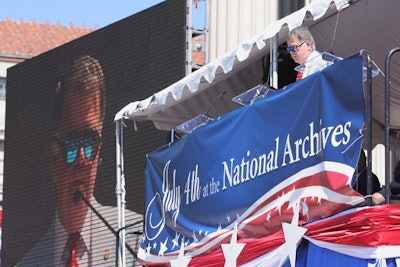 David Ferriero, archivist of the United States, made the keynote speech during the outdoor ceremony.