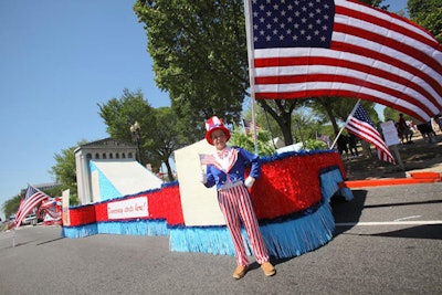 The National Archives' first-ever float kicked off the National Independence Day Parade and led the procession down Constitution Avenue.