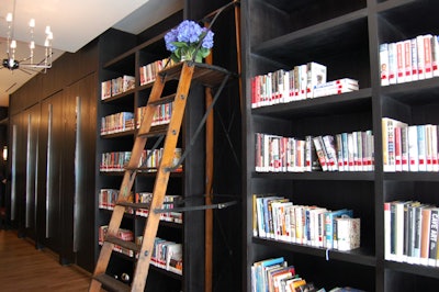 Also in the lobby is a small library with a rotating collection of books provided by the New York Public Library.