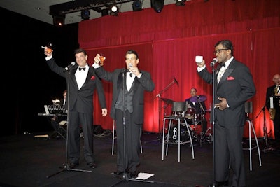 A Rat Pack tribute group performed at each of the award dinners.