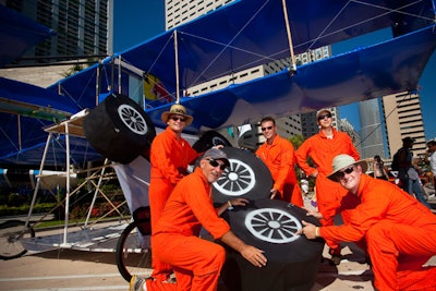 Team Formula Flug, the ultimate winner, posed for photos with its flying machine before taking off.