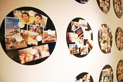 In addition to furniture, the space also showcases smaller wares, such as the Spontan magnetic board that can be used to hold photos in the kitchen.
