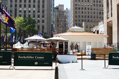 House Beautiful's Kitchen of the Year is open to the public in front of 30 Rockefeller Plaza through Friday, July 23.