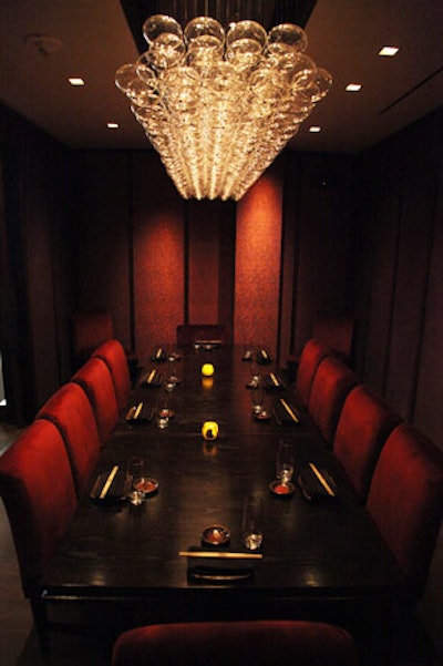 A private dining room holds 12.