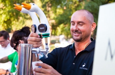 Goose Island Brewery, one of the sponsors, slung locally crafted beer.