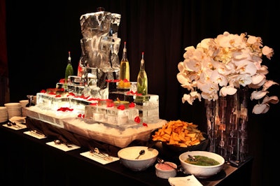 Wolfgang Puck catered Russian-inspired dishes.