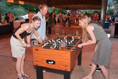 The Brew Club area had a variety of table games for guests along with a private beer bar.
