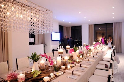 The W South Beach hosted a private dinner for 35, coordinated by Harrison & Shriftman, in its penthouse on July 16 to honor its new Puerto Rico property, the global fashion director of W Hotels, and swimwear designer Melissa Odabash, who hosted a fashion show in the hotel's Great Room earlier that evening.