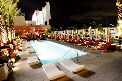 Drai's Hollywood on the rooftop of the W Hollywood offers more than 20,000 square feet, with sweeping views and multiple areas for events.