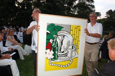 The evening included a silent auction of art from the collections of Edward Albee, Douglas Dawson, and Jack Lenor Larsen, as well as a live auction that included the work of Roy Lichtenstein (pictured).