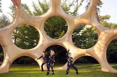 The event spread across a large portion of the museum's 16-acre campus, including in and around its 'Fly's Eye Dome' designed by Buckminster Fuller.