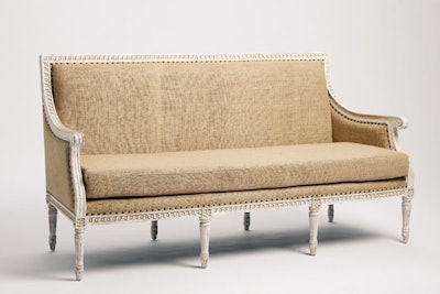 Isabelle linen-burlap sofa, $350, available across the U.S. from Suite 206