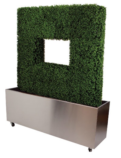 Boxwood hedge planter, $535, available throughout Southern California from FormDecor
