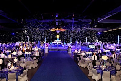 The massive dinner event drew about 3,600 guests.