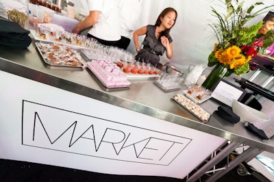 W Boston hosted a lounge inside the tent with food from its restaurant, Market.