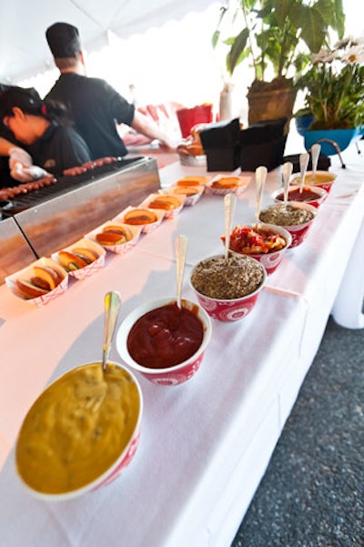Au Soleil Catering's menu focused on 'Taste of New England' bites.