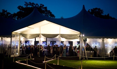 Partytime Productions provided the dinner tent, which seated 800 guests.