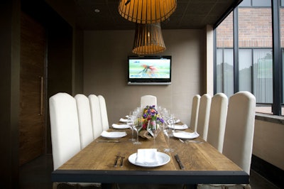 A private dining room holds 14.