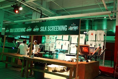 In one area, attendees could pick a T-shirt design to be printed on site.