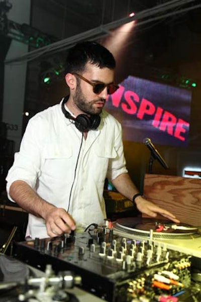 DJ Atrak opened the New York portion of the tour, spinning tunes for the crowd on Friday afternoon.