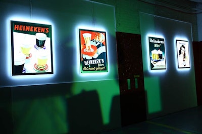 Heineken also showcased vintage advertising posters and quotes from the brewing company's former president Freddy Heineken.
